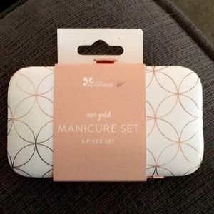 Erin Condren rose gold mid century circles manicure set NWT